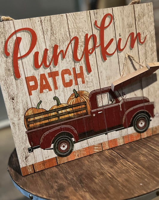 Pumpkin Patch Truck Sign