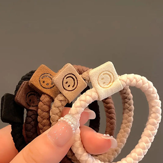 Smile Face Braided Hair Ties