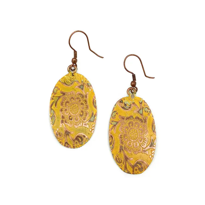 Yellow Flower Earrings